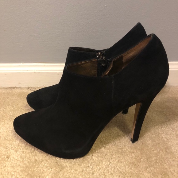 Sam Edelman Shoes - Sam Edelman Black Suede Bootie 5” Heel Size 9.5